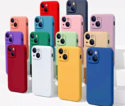 Hülle für iPhone 17 16 Pro Max 15 14 13 12 11 X Stoßfest Cover Silikon Farben