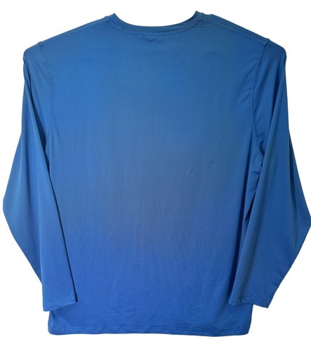 Hang Ten Mens XXL Shirt Blue Long Sleeve UPF 50+ Quick Dry Surf Swim Beach 2XL - Picture 2 of 7
