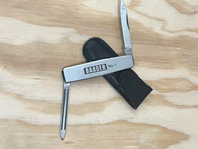 ELLER Rostfrei FAG 2 BLADE Silver Pocket knife W/ Leather CASE - Great condition