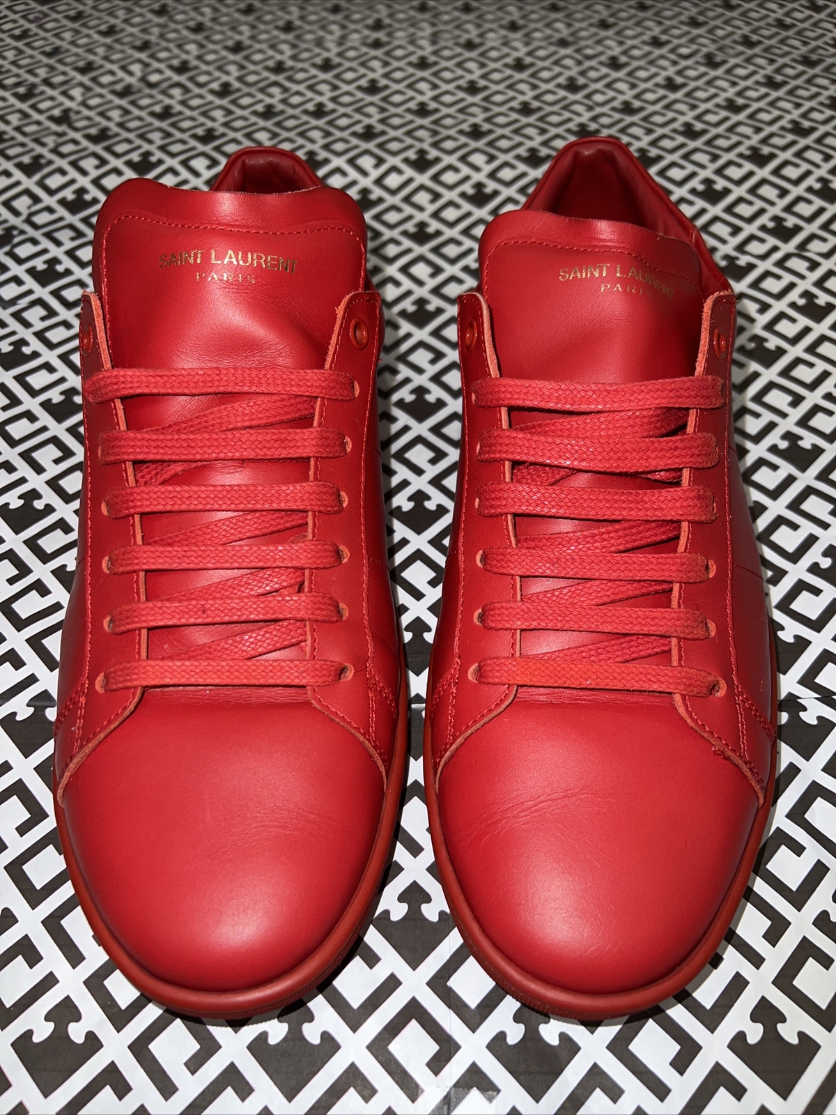 Sneakers basse Saint Laurent Paris SL 01 rosse taglia 42 5