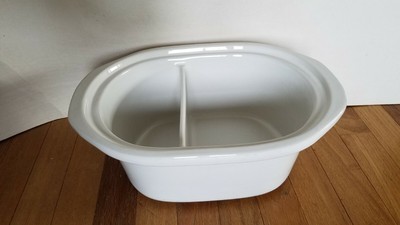 RIVAL Crock Pot Slow Stoneware Divided Insert White 3745, 3751, 3755