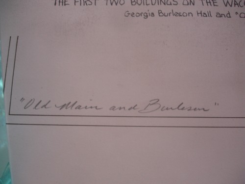 SIGNED LTD EDITION LITHOGRAPH BAYLOR UNIVERSITY OLD MAIN BURLESON MIKE BAKER - Picture 3 of 8