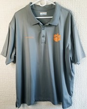 Columbia PFG Omni Shade Clemson Tigers Gray Polo Men's Size XXL