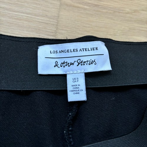 & Other Stories High Waist Stretch Slim Trouser Pants Black Ankle Zip Size S - 第 6/12 張圖片