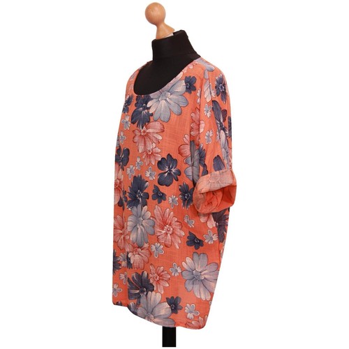 Mujeres Manga Corta Estampado Floral Prendas para el torso Damas 3D Flor Pullover Blusa Camisetas - Imagen 14 de 26
