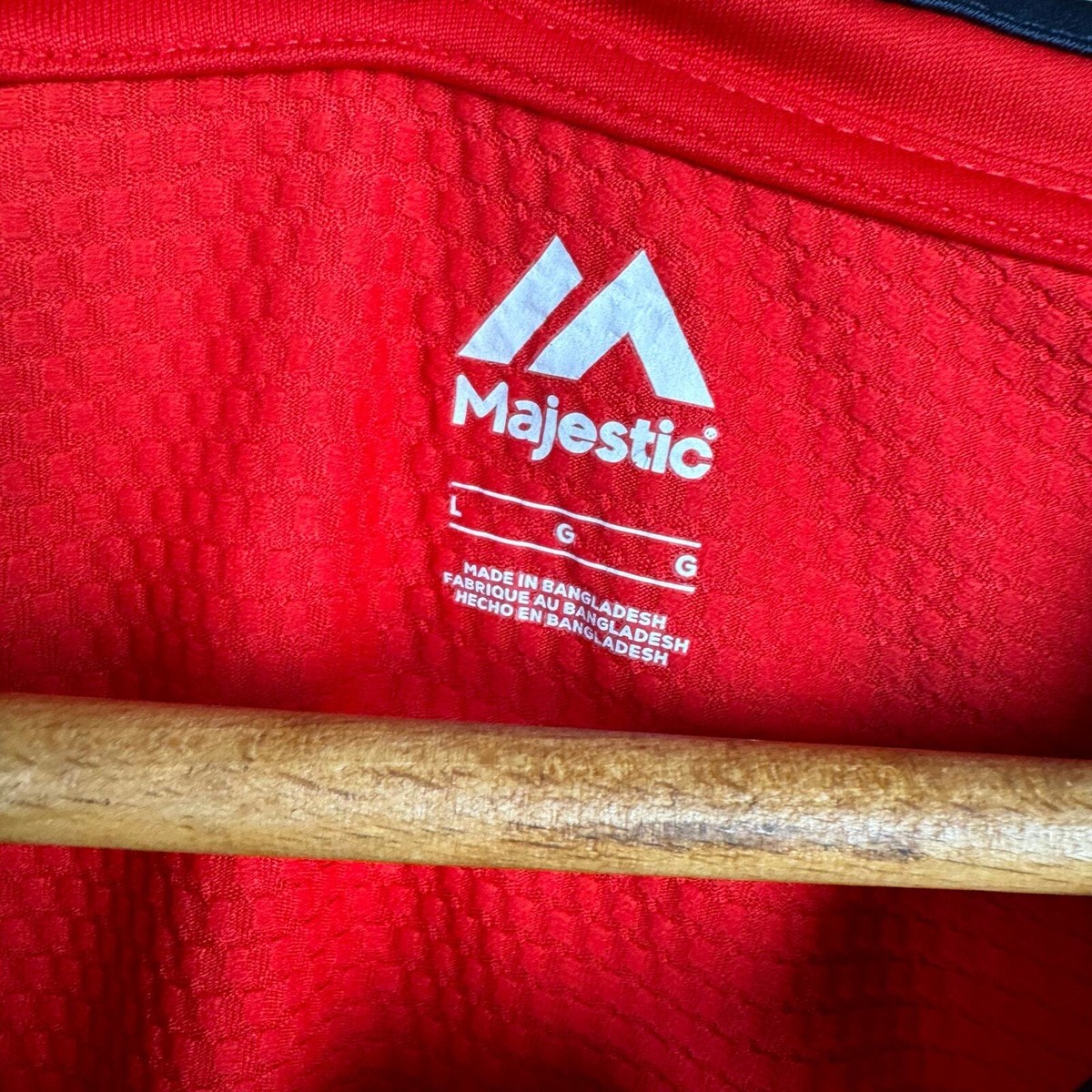 Majestic St Louis Cardinals Shirt Sz Large Red Blue Short
