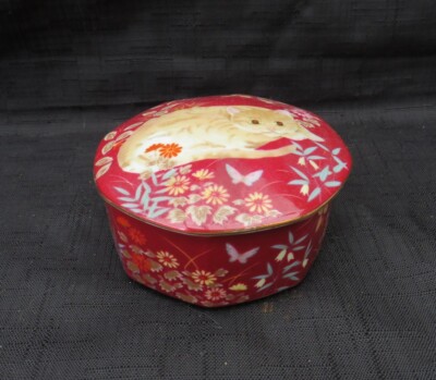 Vintage Dai Ichi Toki (第一陶器) Japan achteckiges Schmuckstück