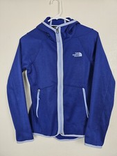 The North Face Lightweight Zip Up Jacket Womens XS Blue Logo Hooded