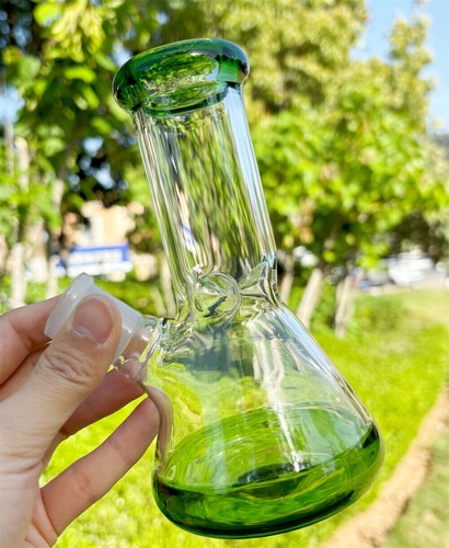 HEAVY 6” Green Glass Bong Smoking Pyrex Hookah Water Pipe Bubbler W/Ice Catcher - Picture 11 of 13