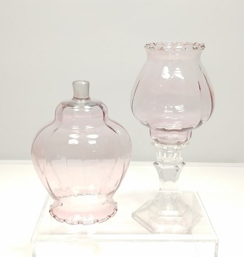 Vintage Homco Celeste Ruffled Fluted Glass Peg Votive Candle Holder Sconce 5" - Picture 2 of 4