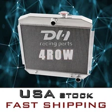 4Row Aluminum Radiator For 1955 1956 1957 Chevy Bel Air Nomad Del Ray 150 210 V8