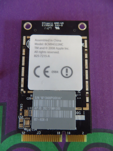 Tarjeta inalámbrica Apple Mac Pro mediados de 2010 5,1 A1289 WIFI BCM94322MC 825-7215-A - Imagen 2 de 3