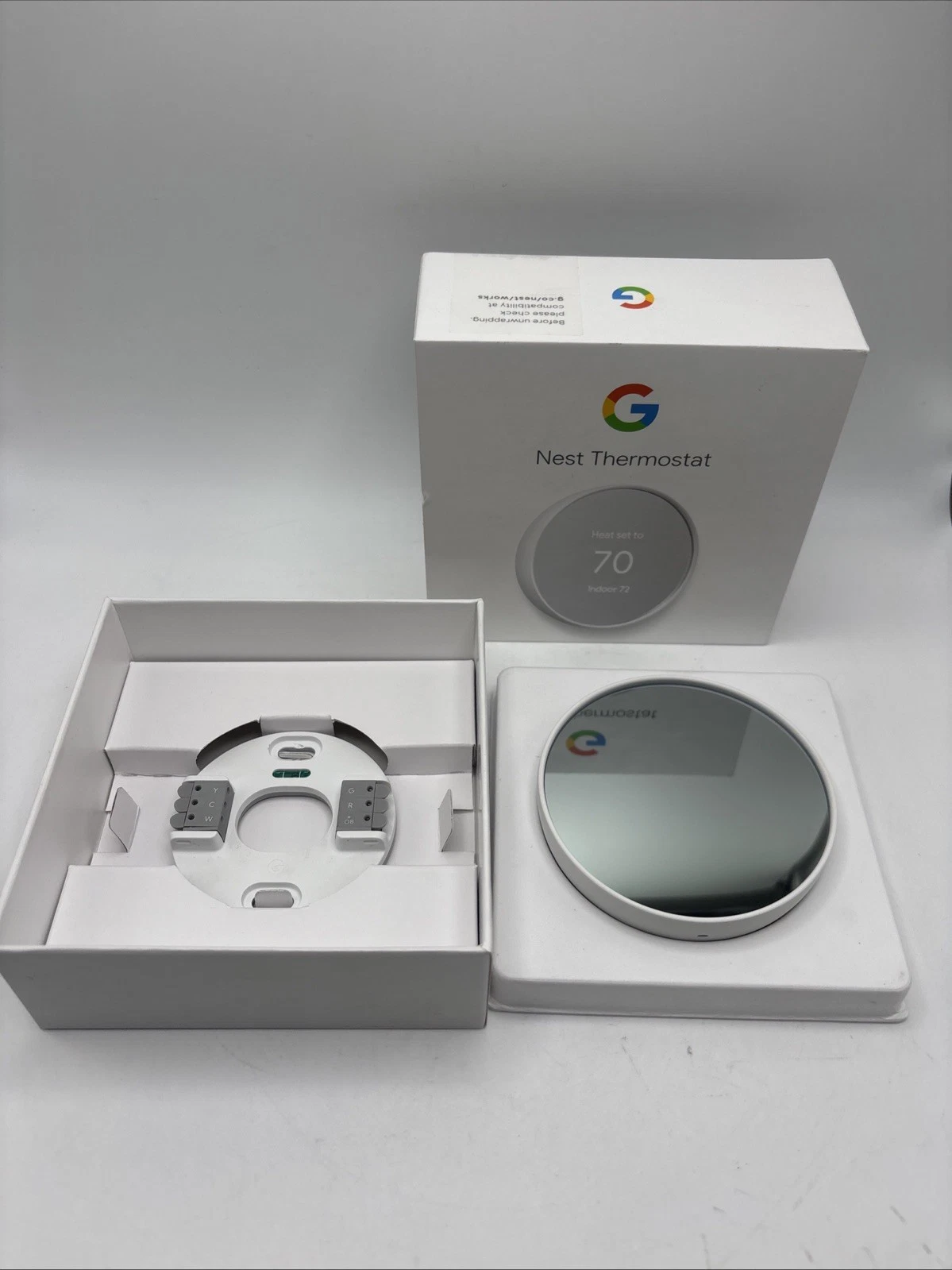 Google Nest Thermostat Snow Smart WiFi Thermostat GA01334-US