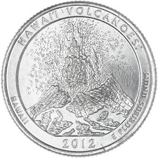 2012 S Parks Quarter ATB Hawaii Volcanoes National Park Choice BU CN-Clad Coin
