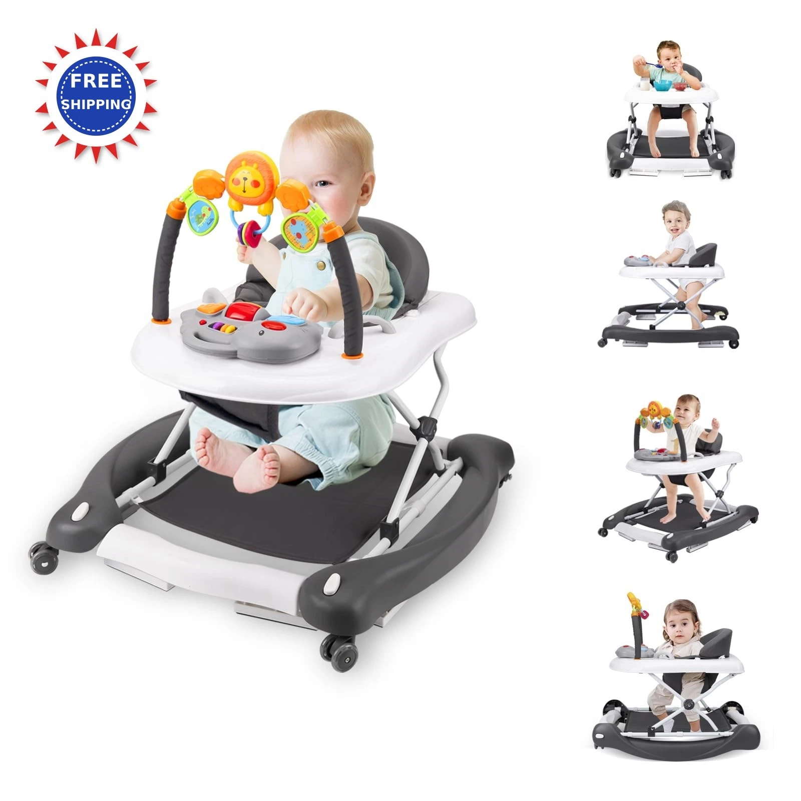 Baby Walker 5-in-1 for Boys and Girls 6-12 Months with Bouncer Adjustable 6-18
Opens in a new window