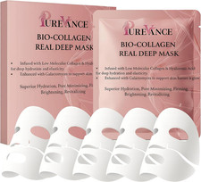 10pcs Bio Collagen Real Deep Face Mask Overnight Hydrating & Glowing Skin Masks