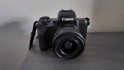Canon EOS M50 Mark II w/ EF M 15 45mm IS STM Lens   Excellent Condition   4K
