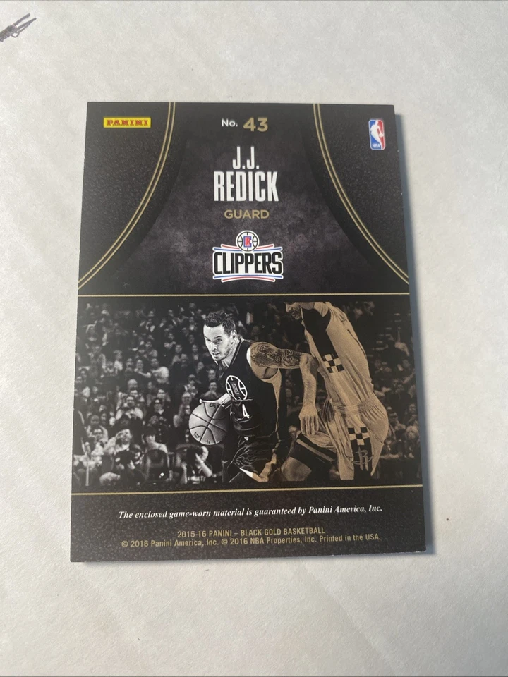 2015 Black Gold Massive Materials PRIME /10 JJ Redick #43 GAME WORN Set Break!!! - Image 2 of 2