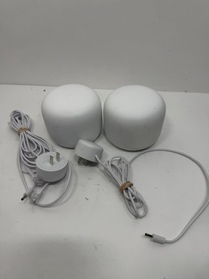 Google Nest Wifi Mesh Router AC2200 Model H2D 2-Pack System with Power Cords