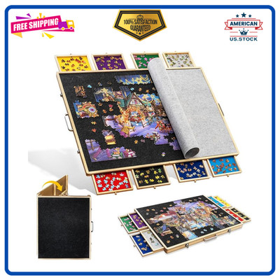 Tektalk 2000 Piece Foldable Puzzle Board with Cover and 8 Sorting Trays