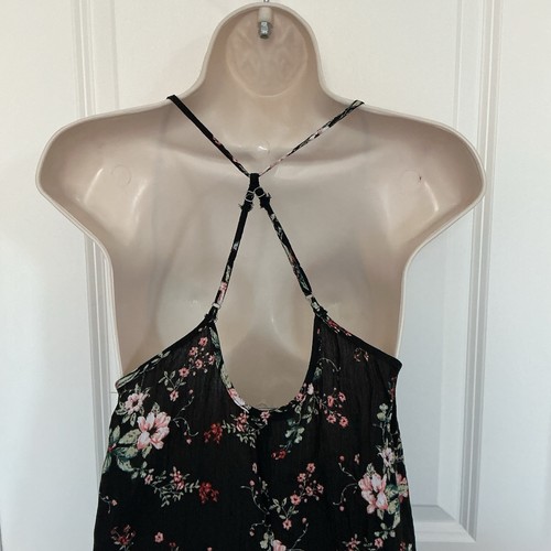 NWOT Be Cool Womens Black Floral Halter Dress Size Medium - Picture 4 of 9