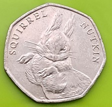 UNC 50p coin 2016 Beatrix Potter Squirrel Nutkin Fifty Pence Coin Uncirculated