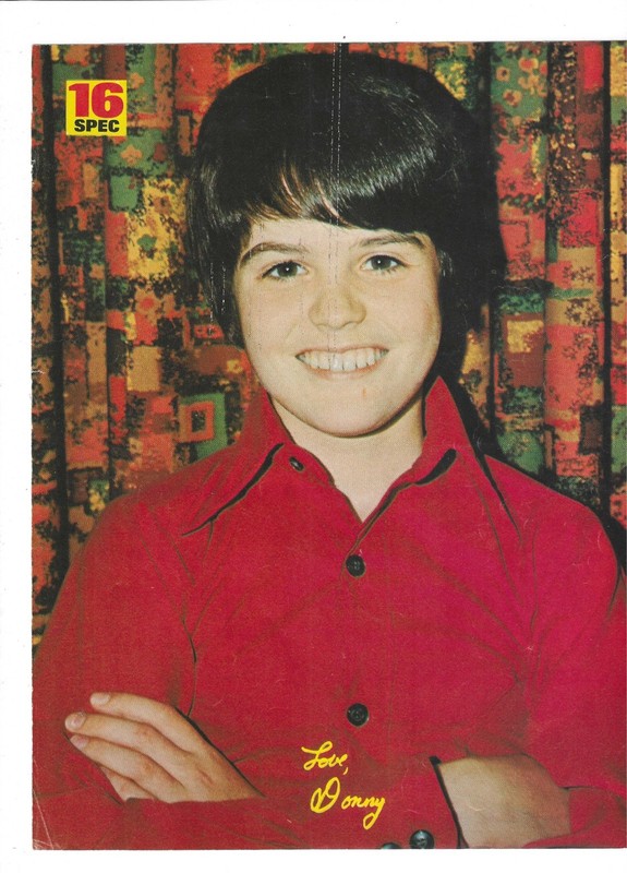 Donny Osmond Red Shirt 1970's Magazine Cut out