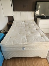 2 Draw Divan Bed with 28cm Deep Quilted Mattress & Headboard (Small Double)