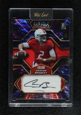 2024 Wild Card Mania American Football Hex 1/1 Carter Bradley Rookie Auto RC 3hd. rookie card picture