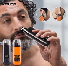 USB-C Rechargeable Nose Ear Hair Trimmer for Men Professional Portable Black Kit