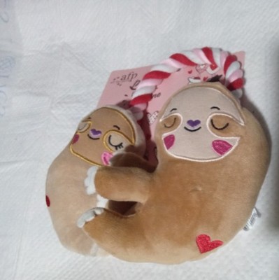 All For Paws 3 Piece Valentines Small Dog Toys Sloth