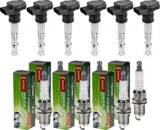 6x NTY Zündspule + DENSO Zündkerze für Jeep Grand Cherokee IV WK WK2 3.6 VVT