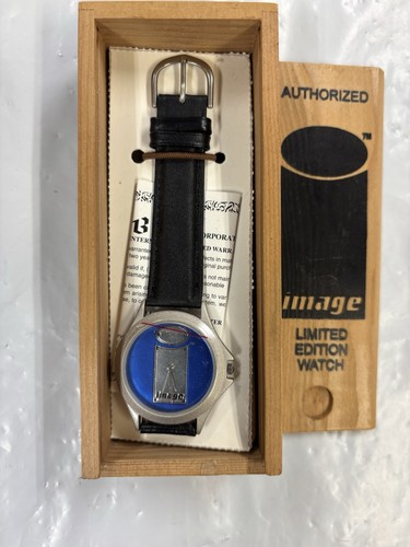 Vintage Authorized Image Comics Uhr Limited Edition Schwarz Blau Leder Box Rarität - Bild 2 von 9