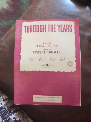 Vintage 1931 Through The Years Sheet Music by Edward Heyman & Vincent Youmens