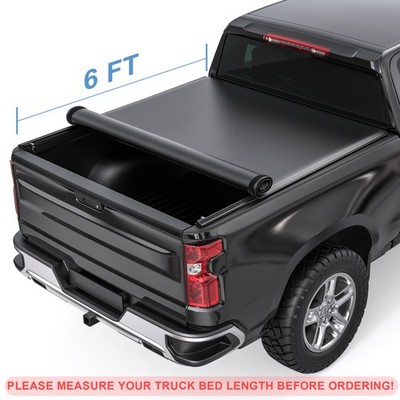 6FT Bed Truck Tonneau Cover For Ford Ranger 1982-2011 Soft Roll Up On Top