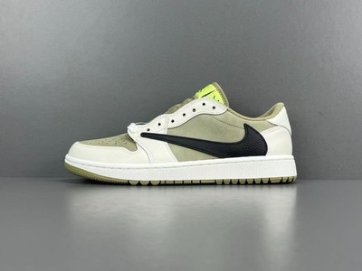  Unisex AJ 1 Retro Low Golf Travis Sc0tt Neutral Olive Sneakers FZ3124-200