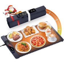 Warming Mat for Food - Fast Full Surface Silicone Food Heating Pad, Portable ...