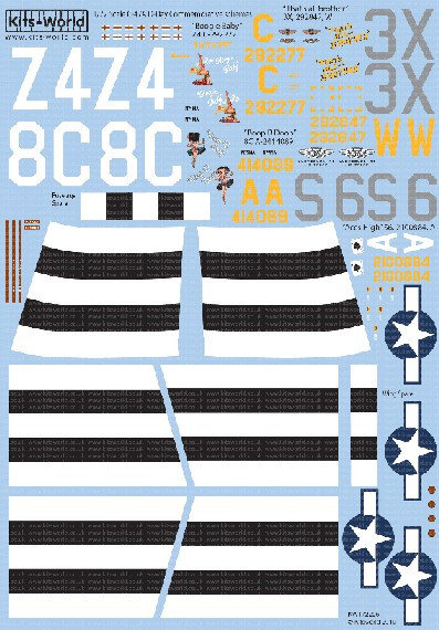 1/72 C47A Warbird Decals - Boobie Baby, Boop B Doop, That's All Brother Aircraft Set