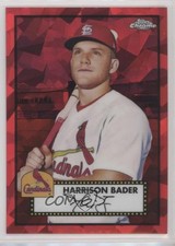 2021 Chrome Platinum Anniversary Red Atomic Refractor 37/100 Harrison Bader 0m0g