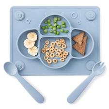 Practical Bees Shape Suction Plates for Toddlers - Gift-Ready Baby Shower Set