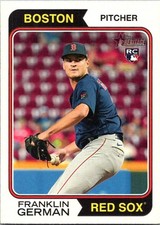 Franklin German 2023 Topps Heritage #77 Rookie Boston Red Sox