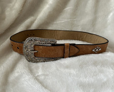 Nocona Western Belt Co Girls winged heart Belt Size 20 Cowgirl rhinestones