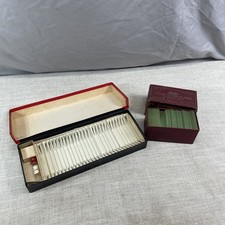 VTG Microscope Glass Plates Lot of 86 Square 31 Rectangle Science Leitz Compass