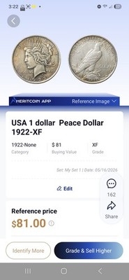 Rare 1922 Peace Dollar 