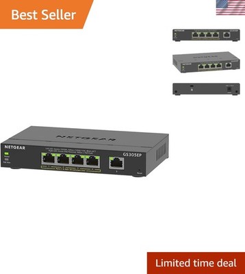 Efficient 5-Port PoE+ Ethernet Switch GS305EP - Ideal for Network Optimization
