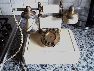 Vintage Art Deco Stil Wählscheibentelefon Belair Phone Italy Antik Look