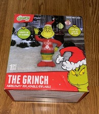 4 ft. LED Grinch in Max Sweater Christmas Airblown Inflatable Brand New In Box
