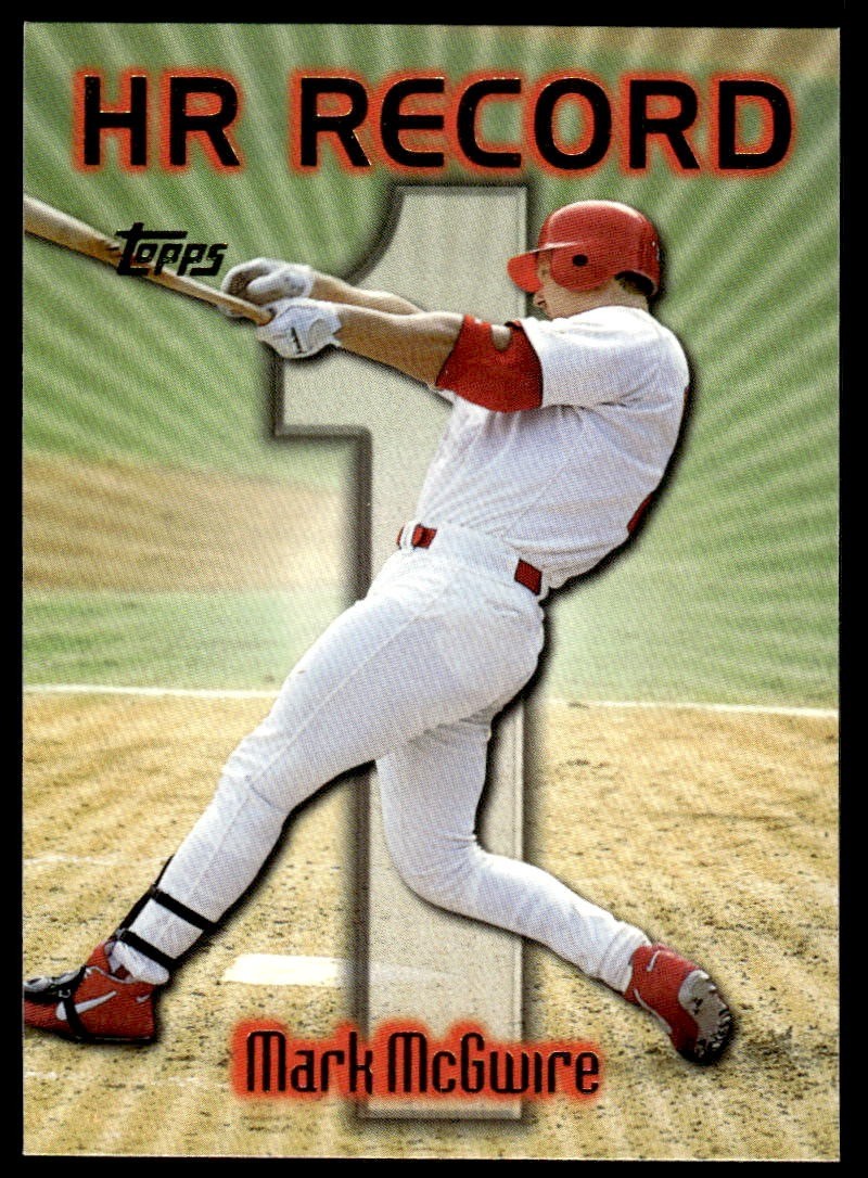 1999 Topps Mark McGwire #220 Home Run Chase HR #1 St. Louis Cardinals