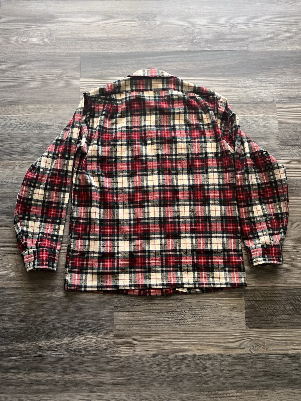 VTG 70’s Pendleton 100% Wool Loop collar Plaid Fl… - image 6