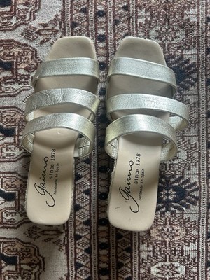 Gaimo Women s Gold Strappy Espadrille Sandals Size 38 Made In Spain